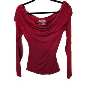 TA3 Women's Shapey Off-Shoulder Corset Top Long Sleeve Color Rust Size Large